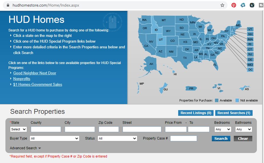 hud homestore hud home search